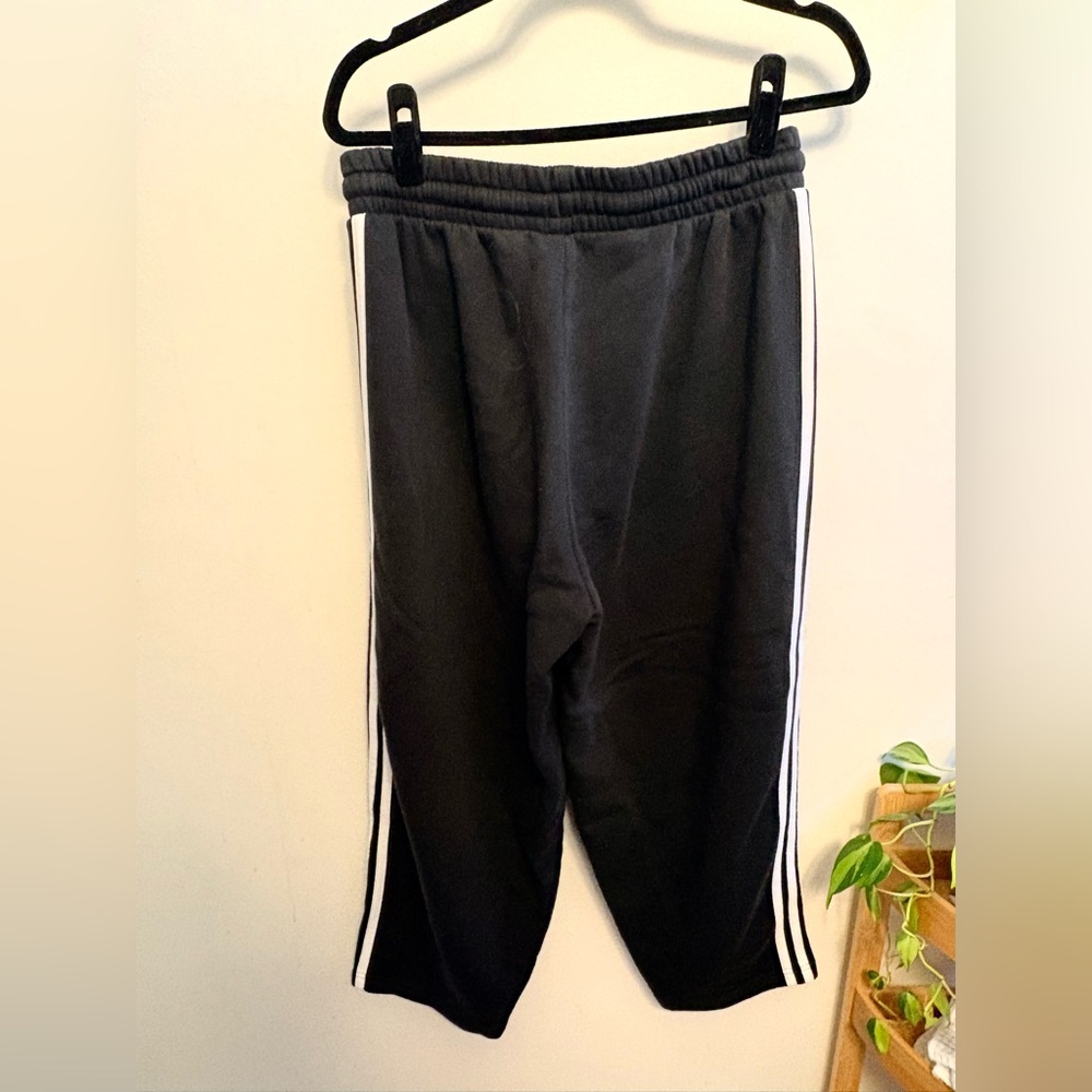 adidas Black Cropped Joggers - Picture 2 of 2